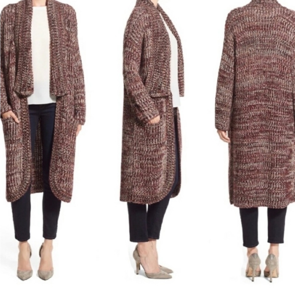 Sam Edelman Women's Marled Open-Front Cardigan Sweater AM